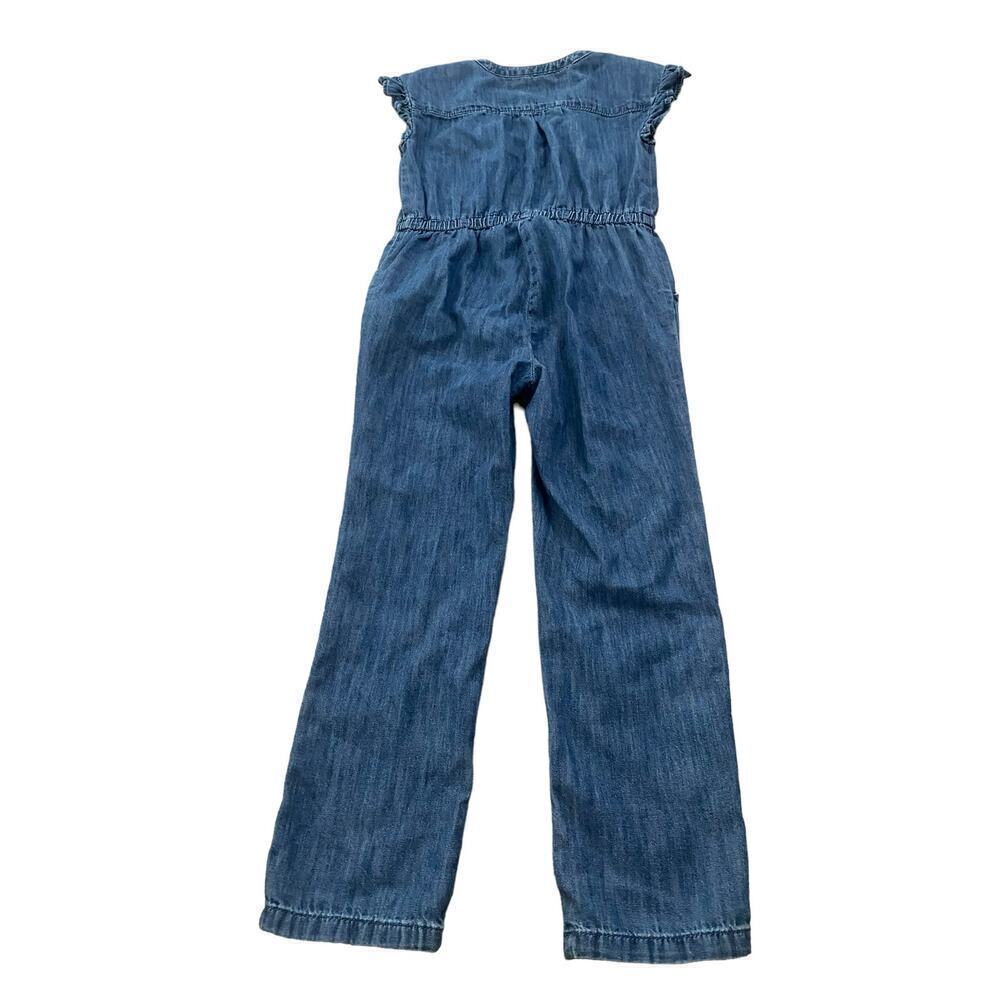 Gap Blue Button Front Classic Denim Western Jumpsuit Size 6 - Picture 2 of 4